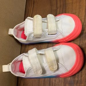 Kids converse all stars white rainbow size 8